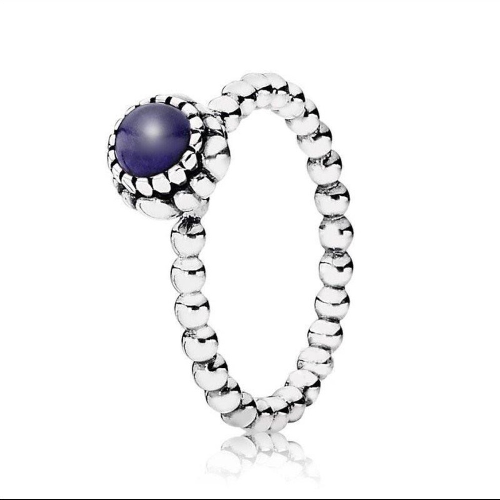 Pandora September Blue sapphire bubble birthday Ring
Sterling Silver
Size 7